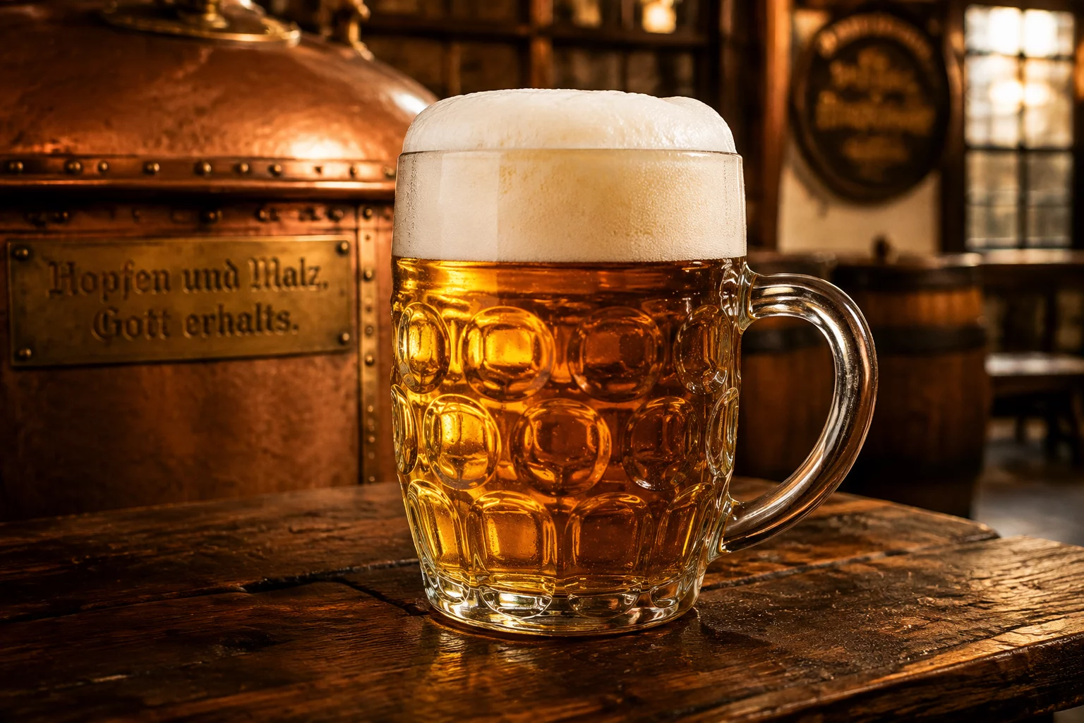 Frisch gezapftes Handwerksbier im Brauhaus Lemke am Schloss